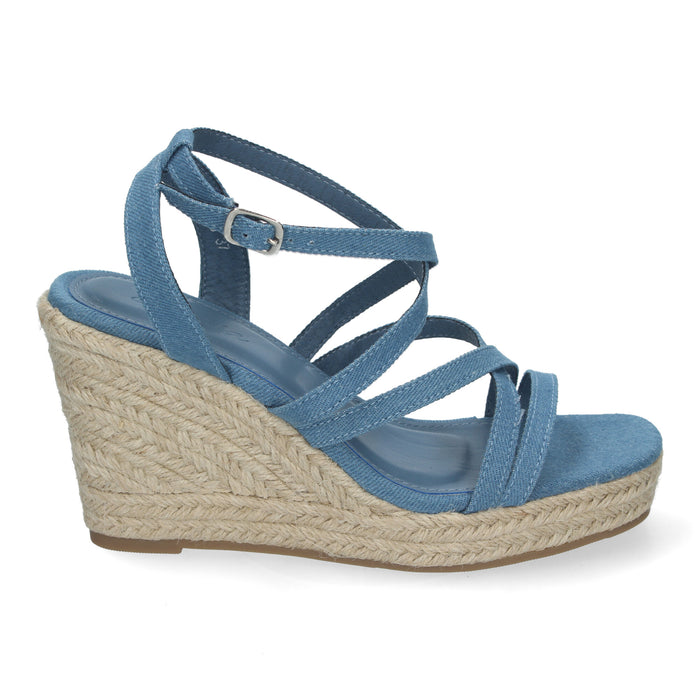 Gena Wedge Sandal - Blue