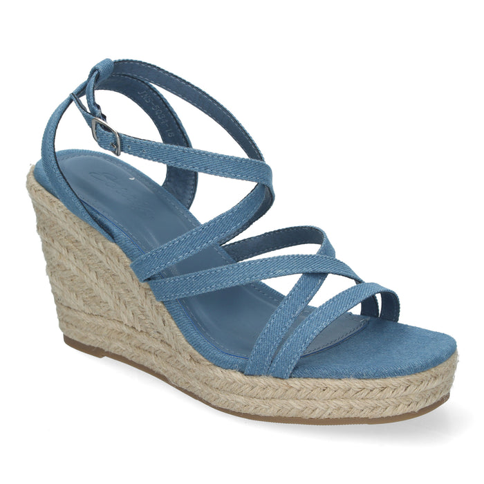 Gena Wedge Sandal - Blue
