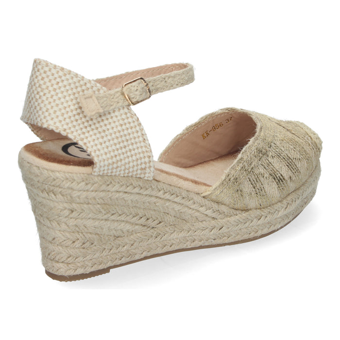 Fine Wedge Sandal - Gold