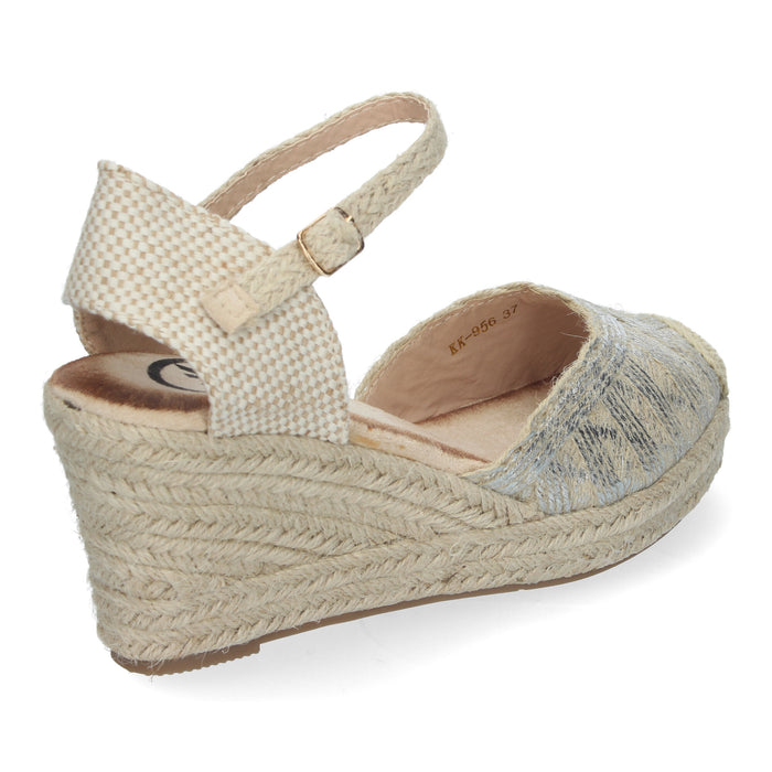 Fine Wedge Sandal - Silver