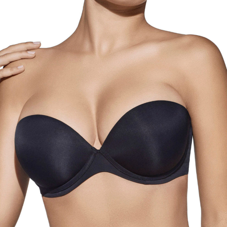 Reggiseno imbottito con ferretto Selene Dana coppa B - Nero