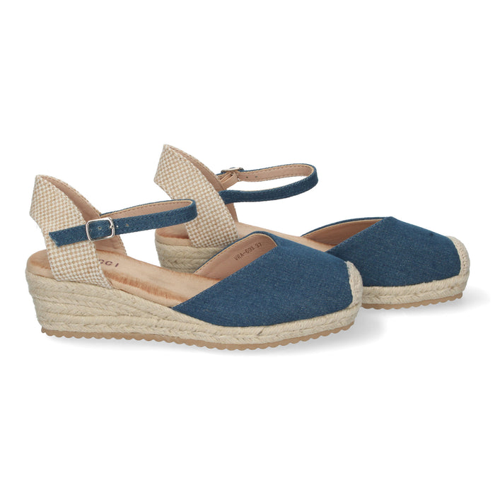 Casi Wedge Sandal - Jeans