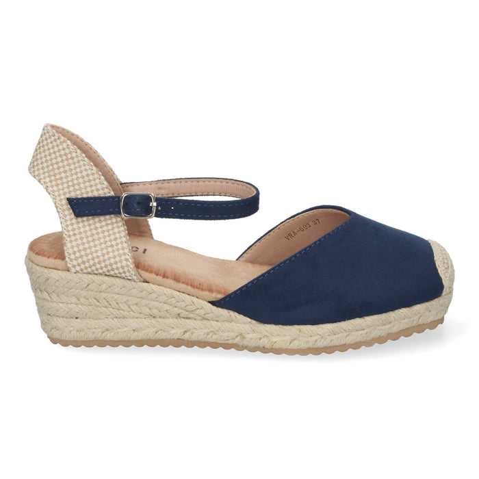 Casi Wedge Sandal - Navy