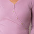 Asymmetric Button Sweater - Mauve