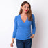 Maglione a costine asimmetrico - Blu