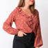 Golden Ruffle Blouse - Tile