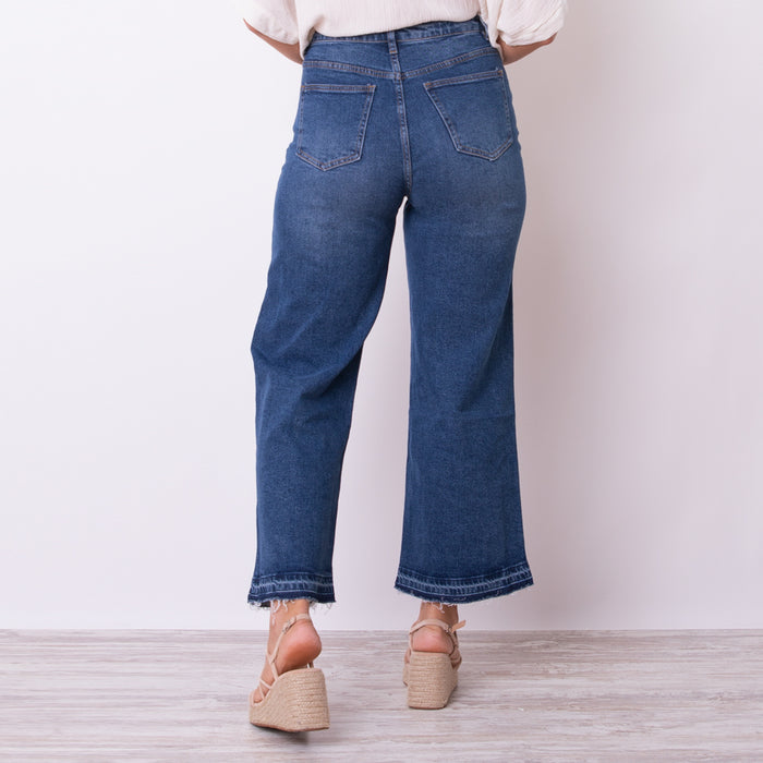 Pantalon bas - Bleu