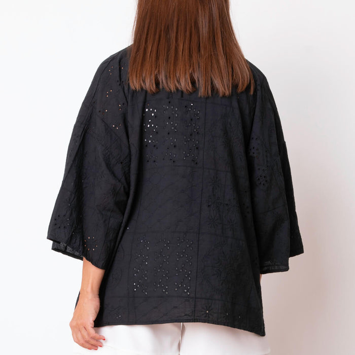 Ingo Openwork Kimono – Schwarz