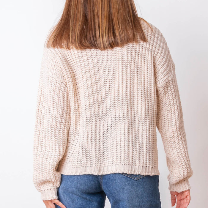 Chunky Knit Cardigan - Raw