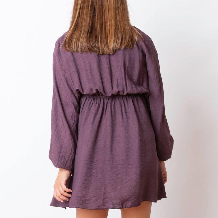 V-neck dress - Purple