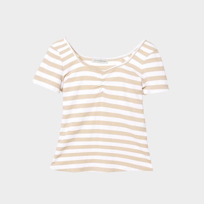 T-shirt Lometa Streifen - Beige