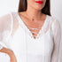 Red Lace Dress - White
