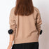 Pull en tricot fleuri - Camel