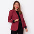 Checked Blazer - Red