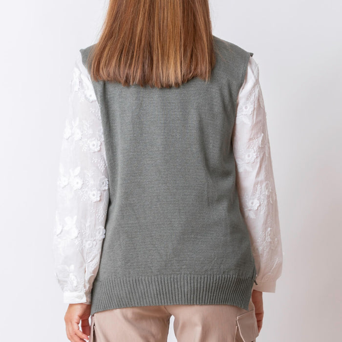 Gilet in maglia - Militare