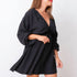 Robe col en V - Noir