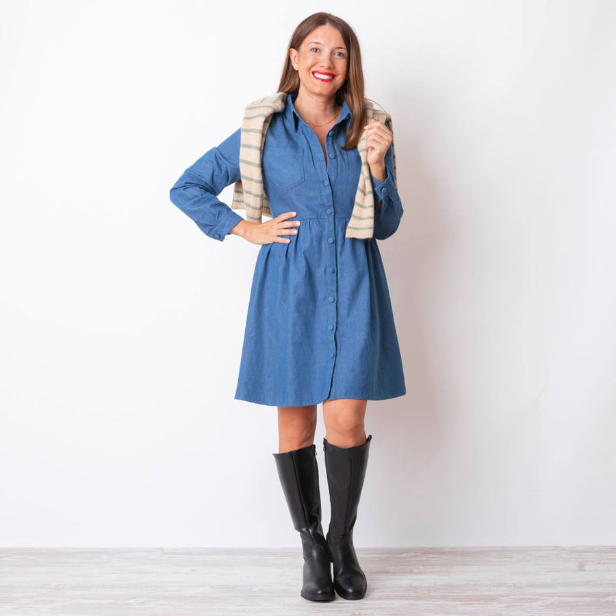 Denim Dress - Blue