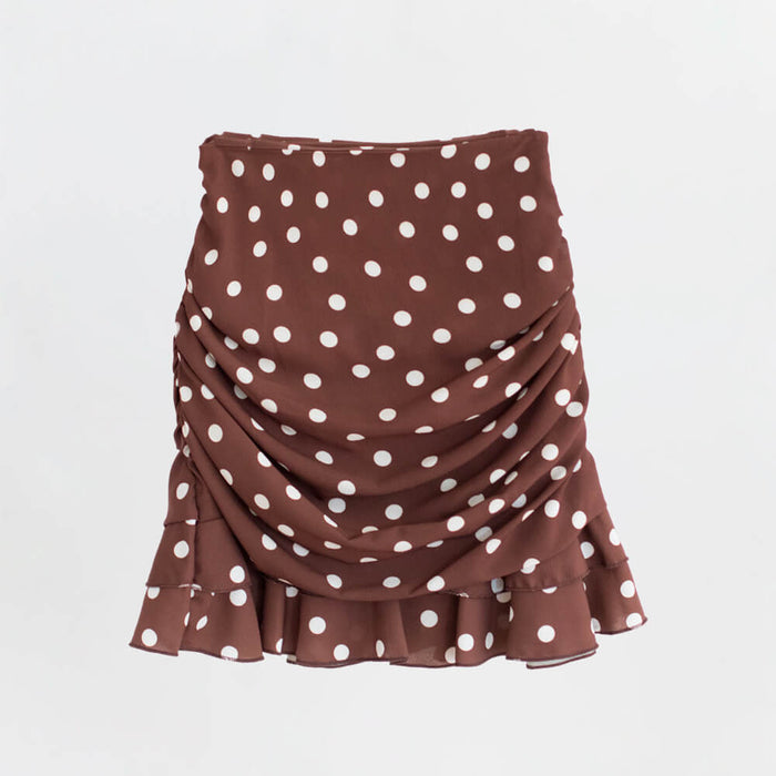 Skirt Ovar Lunares - Brown