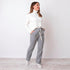 Purple Pleated Trousers - Gray