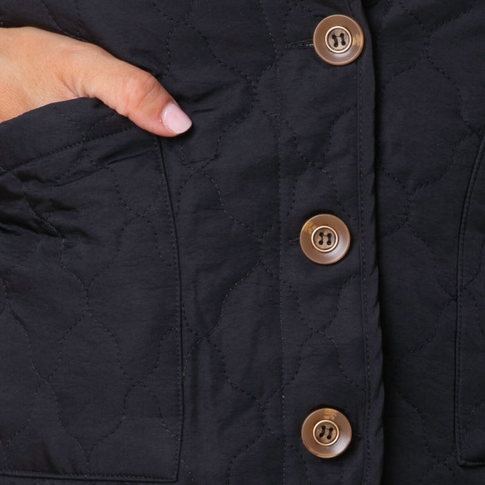 Quilted Bomber - Black