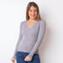 Asymmetric Button Sweater - Grey