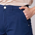 Basic Bermuda Shorts With Belt - Blue