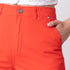 Basic Bermuda Shorts With Belt - Red
