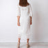 Crochet Dress/Kimono with Buttons - White