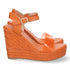 Sandal Wedge Porel - Orange