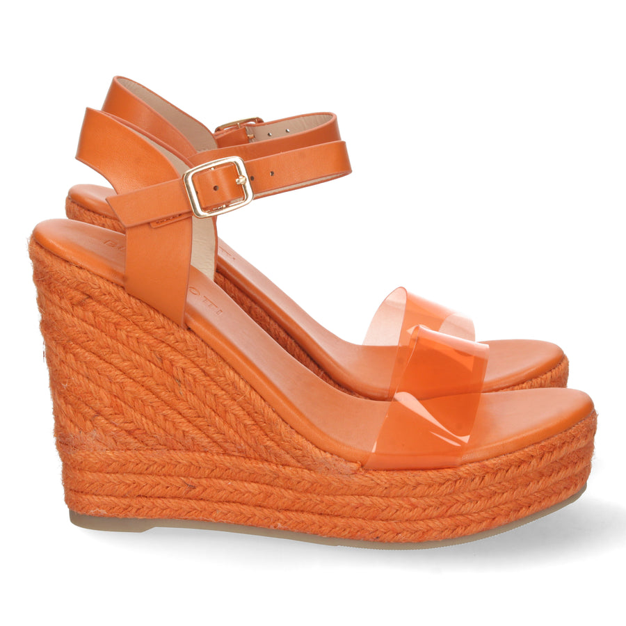 Sandal Wedge Porel - Orange