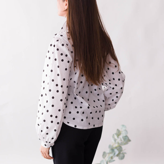 Shirt Zuli polka dots - White