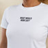 T-shirt Mom Say - Blanc