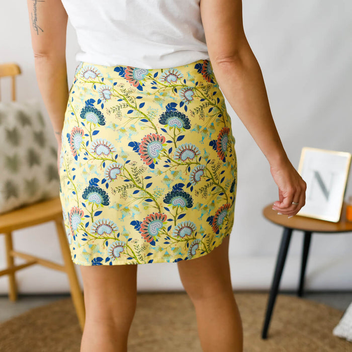 Treron Print Skirt - Yellow