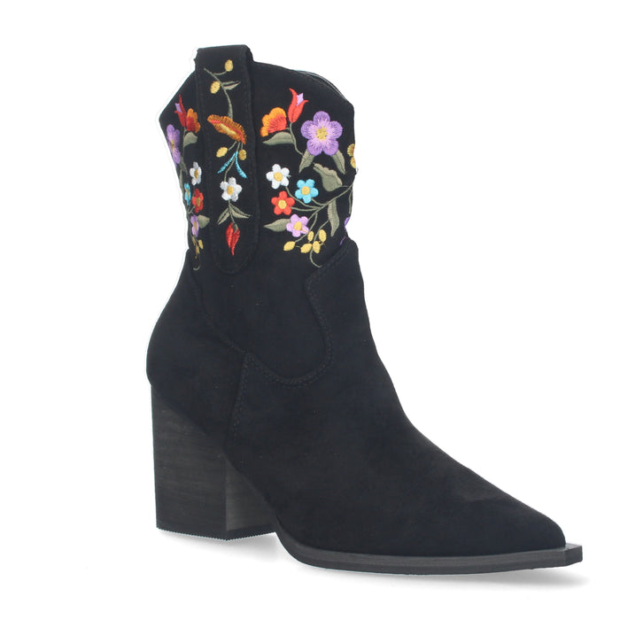 Ankle boot Floral - Black