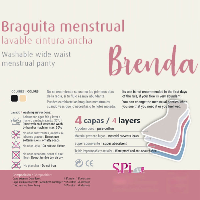 Panty menstrual Brenda SPI 09140 - Black