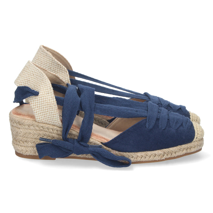 Sandalo con zeppa Masclet - Blu marino