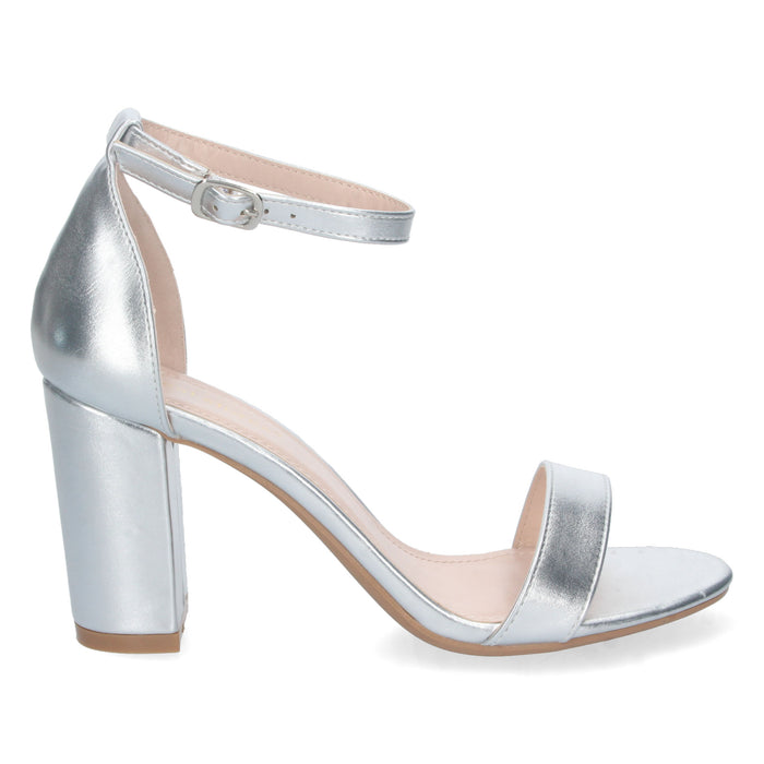 Sandal Heel Mavi - Silver