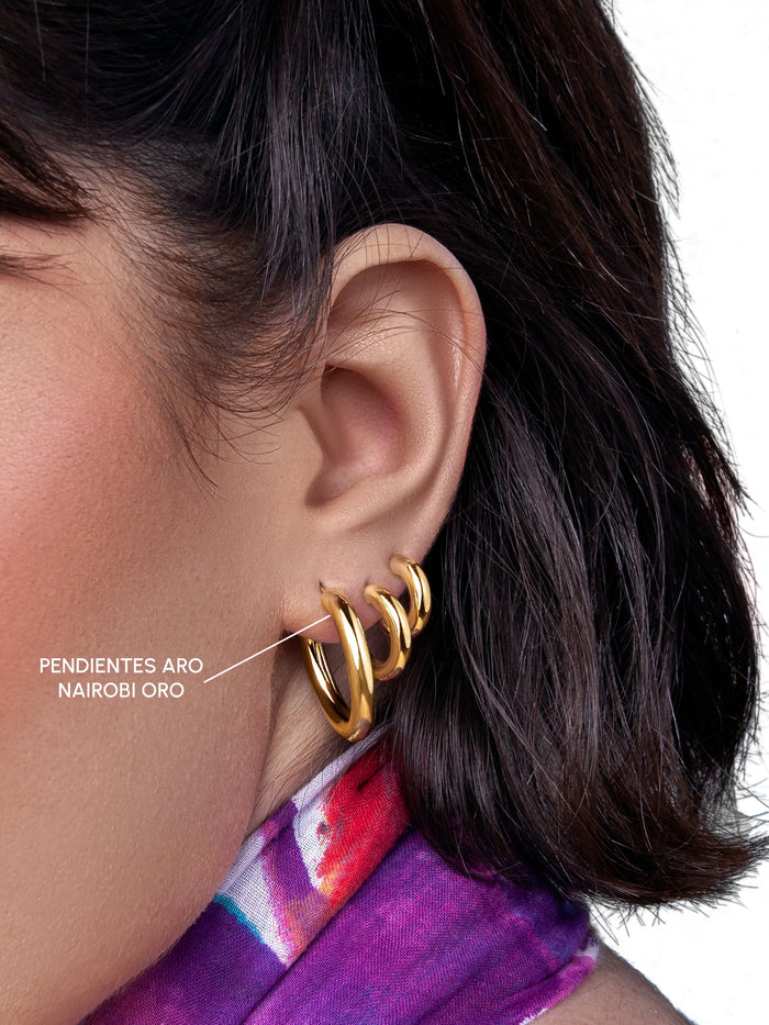 Earrings Aro Nairobi Gold plating