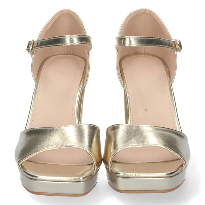 Mayi Heeled Sandal - Gold