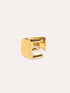 Ring Customized Letter Signet Gold plating - E