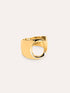 Ring Customized Letter Signet Gold plating - O