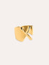 Ring Customized Letter Signet Gold plating - X