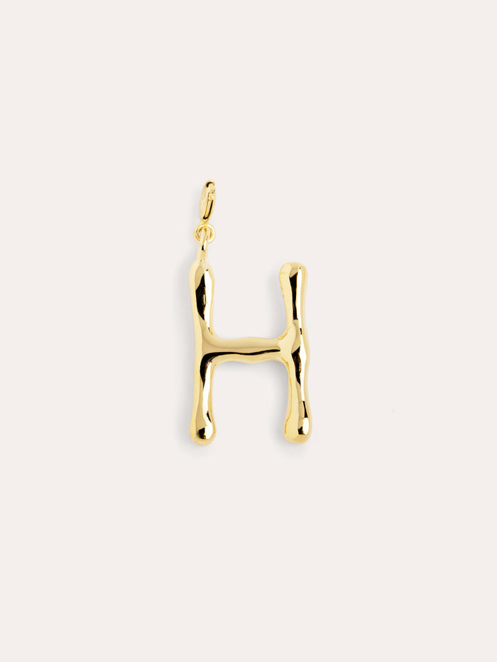 Charm Letter XL Gold plating - H