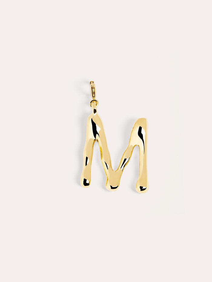 Charm Letter XL Gold plating - M