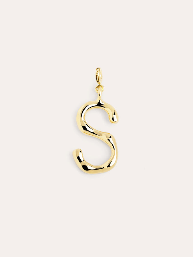 Charm Letter XL Gold plating - S