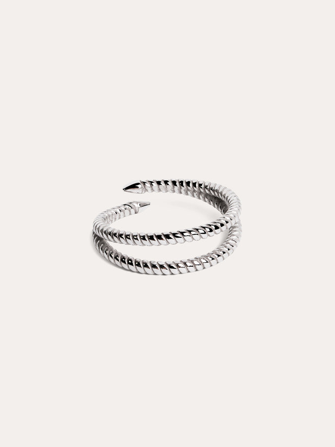 Silver Double Twist Ring