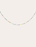 Necklace Dots Colors Enamel Silver