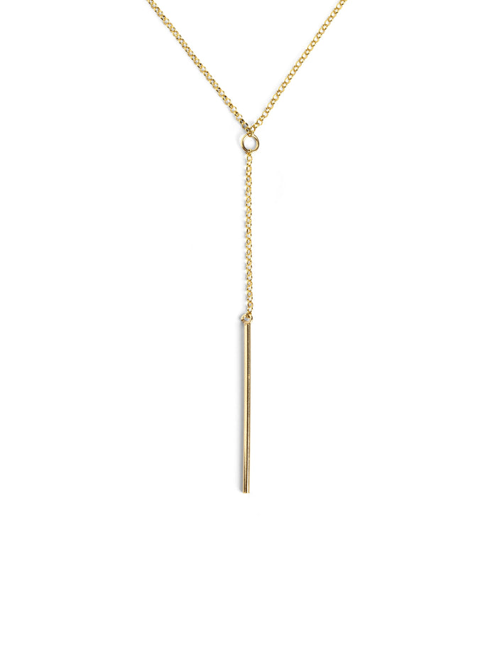 Necklace Y Stick - Gold plating