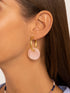 Boucles d'oreilles créoles plaquées or rose Carmen Amulet