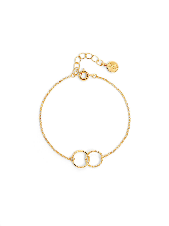 Bracelet Circles Twist - Gold plating